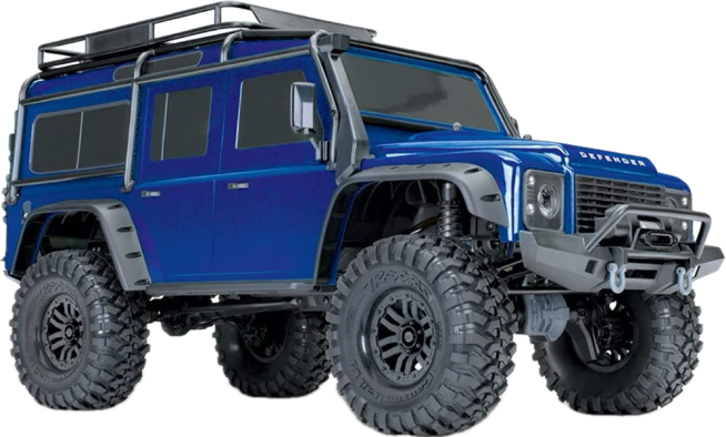 TRAXXAS TRX-4 LAND ROVER DEFENDER SCALE AND TRAIL IN BLUE