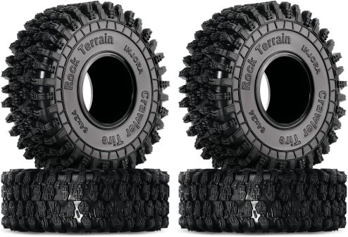 INJORA 1.0 CRAWLER TIRES ROCK CRAWLER TERRAIN WEICHE REIFEN 64x24mm